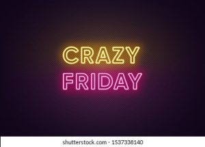 neon text crazy friday greeting 260nw 1537338140